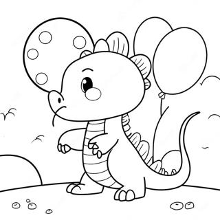 Balonlarla Oyunbaz Ejderha Boyama Sayfasi 125103 59131