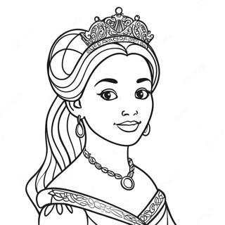 Kraliyet Siyah Prenses Boyama Sayfasi 125284 59269