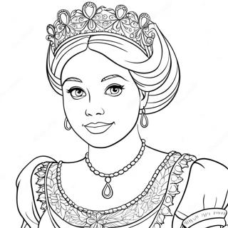 Kraliyet Siyah Prenses Boyama Sayfasi 125284 59271