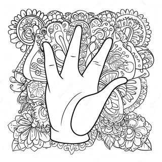 Ayrintili Isaret Dili Alfabesi Boyama Sayfasi 126445 60174