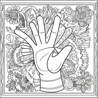 Ayrintili Isaret Dili Alfabesi Boyama Sayfasi 126445 60176