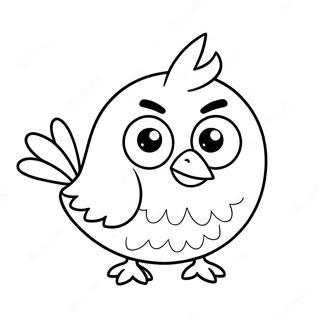 Pembe Kus Stella Ofkeli Kuslar Boyama Sayfasi 126964-60579