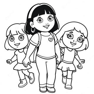 Dora Ve Arkadaşları Boyama Sayfaları