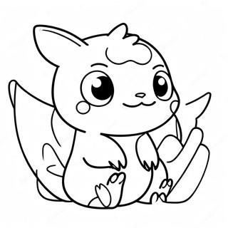 Sevimli Bebek Pokemon Oynuyor Boyama Sayfasi 127296 60832