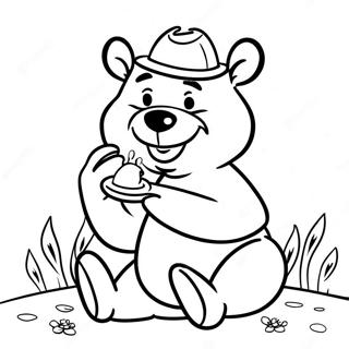 Yogi Ayisi Bal Yerken Boyama Sayfasi Boyama Sayfaları
