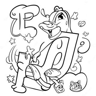 Renkli Disney Alfabesi Boyama Sayfasi 128044-61543