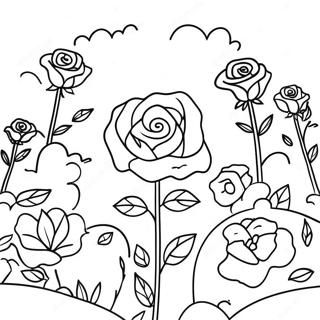 Gul Bahcesi Manzarasi Boyama Sayfasi 12835-2813