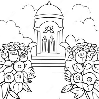 Gul Bahcesi Manzarasi Boyama Sayfasi 12835-2816