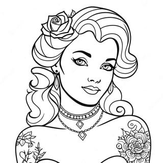 Cesur Dovmeli Belle Boyama Sayfasi 128454-61859