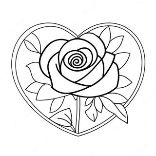 Sik Ask Kalp Gul Boyama Sayfasi 128921-62223