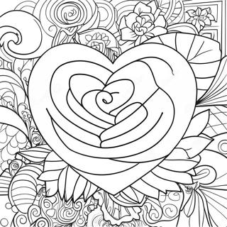 Sik Ask Kalp Gul Boyama Sayfasi 128921-62224