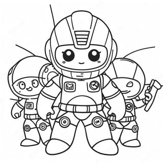 Miniforce Takimi Aksiyon Halinde Boyama Sayfasi 129199 62436