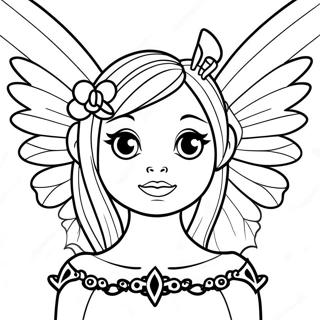 Kanatli Punk Gotik Peri Boyama Sayfasi 129331 62548