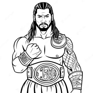 Sampiyonluk Kemeri Ile Roman Reigns Boyama Sayfasi 129429-62618