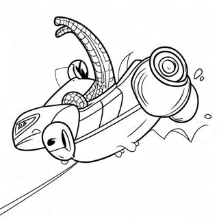 Spiderman Araba Boyama Sayfaları