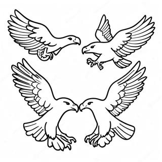 Gorkemli Kartallar Ucuyor Boyama Sayfasi 129506-62677