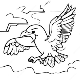 Gorkemli Kartallar Ucuyor Boyama Sayfasi 129506-62679