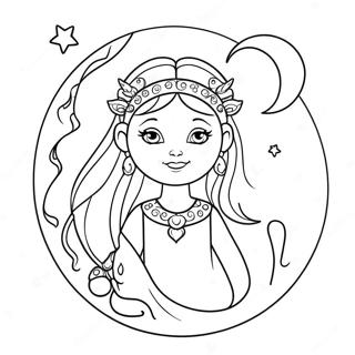 Sirin Hayvanlarla Ay Tanricasi Boyama Sayfasi 129688 62828