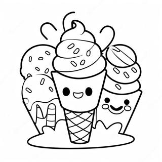 Renkli Dondurma Salonu Boyama Sayfasi 130254-63265