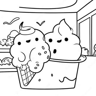 Renkli Dondurma Salonu Boyama Sayfasi 130254-63266