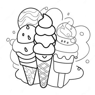 Renkli Dondurma Salonu Boyama Sayfasi 130254-63267