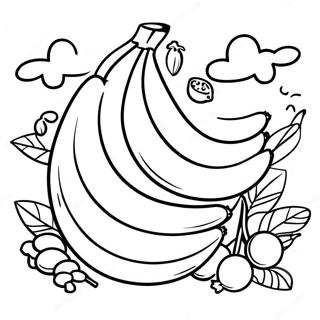 Muz Ailesi Piknik Boyama Sayfasi 130535-63486