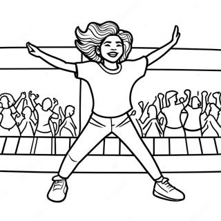 Sahne De Dans Eden Zendaya Boyama Sayfasi 130766-63658