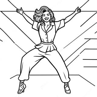 Sahne De Dans Eden Zendaya Boyama Sayfasi 130766-63660