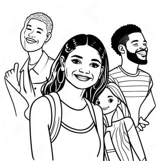 Arkadaslariyla Gulumseyen Zendaya Boyama Sayfasi 130768-63665