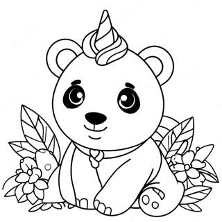 Unicorn Panda Boyama Sayfaları