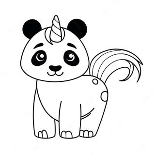 Tekboynuz Panda Boyama Sayfasi 130789-63672