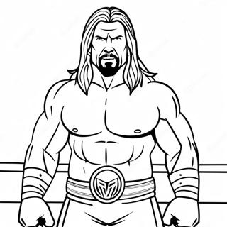 Triple H Ringde Boyama Sayfasi Boyama Sayfaları