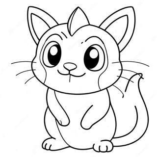 Pokemon Meowth Boyama Sayfaları