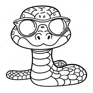 Gozluk Takmis Cizgi Film Yilani Boyama Sayfasi 131463 64204