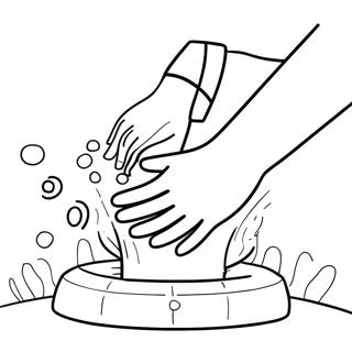Etkilesimli Eller Yikama Adimlari Boyama Sayfasi 131617-64320
