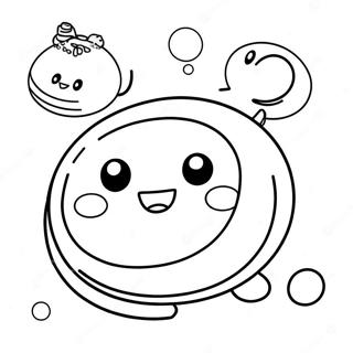Mutlu Tamagotchi Oynarken Boyama Sayfasi 131643-64339