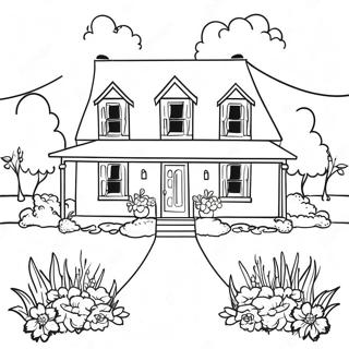 Bahceli Sirin Ciftlik Evi Boyama Sayfasi 131900 64533