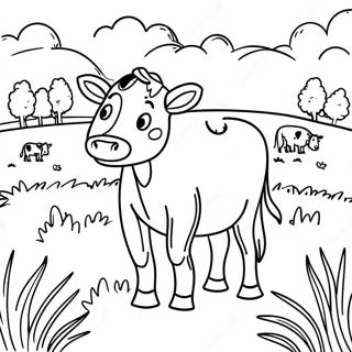 Yesil Meralar Ve Inekler Boyama Sayfasi 131901-64539