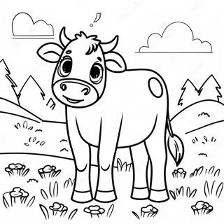 Yesil Meralar Ve Inekler Boyama Sayfasi 131901-64540