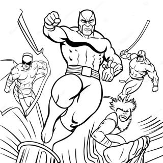 Daredevil Kotu Adamlarla Savasirken Boyama Sayfasi 132207-64783