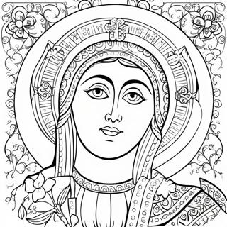 Ayrintili Ortodoks Ikonu Boyama Sayfasi 132823 65253