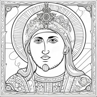 Ayrintili Ortodoks Ikonu Boyama Sayfasi 132823 65254