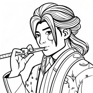 Giyu Tomioka Aksiyon Halinde Boyama Sayfasi 132874-65292