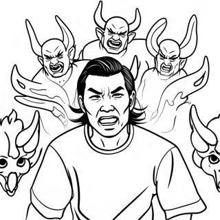 Giyu Tomioka Seytanlarla Yuzlesiyor Boyama Sayfasi 132876-65300