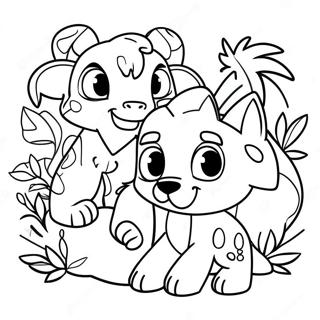 Hayvan Jam Orman Manzarasi Boyama Sayfasi 132902-65321