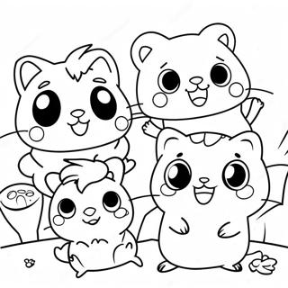 Arkadaslariyla Sevimli Hamtaro Boyama Sayfasi 133002-65390