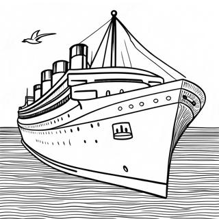 Ayrintili Britannic Okyanus Liner Boyama Sayfasi 133055-65434