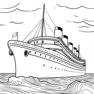 Ayrintili Britannic Okyanus Liner Boyama Sayfasi 133055-65436