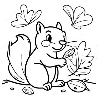 Dostca Sincap Mese Palamudu Topluyor Boyama Sayfasi 133134 65500