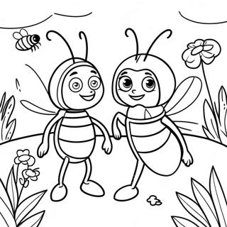 Ari Filmi Karakterleri Bahcede Boyama Sayfasi 133159 65514